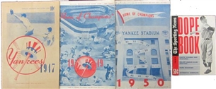 NY Yankees Program and Publication Lot of Four, 1947-57